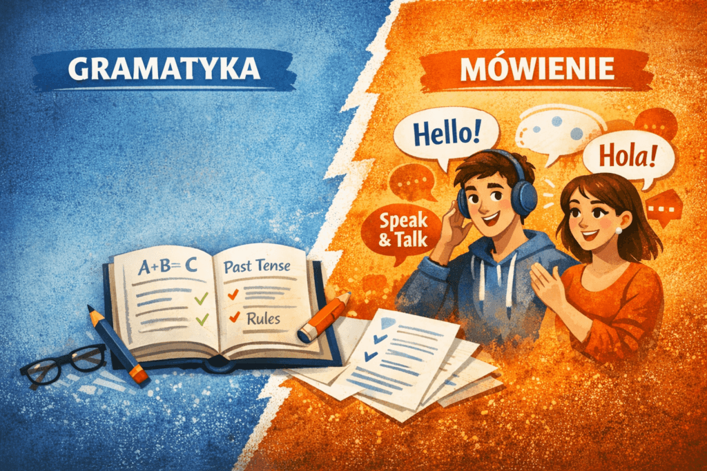 Nauka języka obcego: gramatyka czy mówienie?